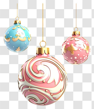 Black Background - Elegant And Vibrant Christmas Ornaments Transparent PNG