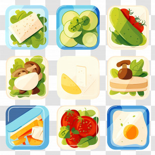 Plastic Container - Vegetable Icons For Cooking Transparent PNG
