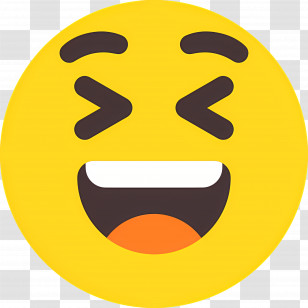 Laugh Emoji - Laughing Face Emoji Illustration Transparent PNG