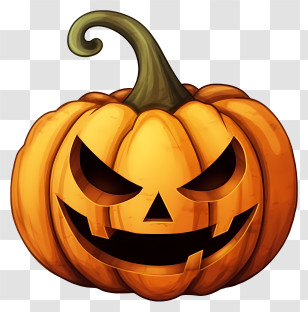 Jack O Lantern - Halloween Carved Pumpkin Illustration Transparent PNG