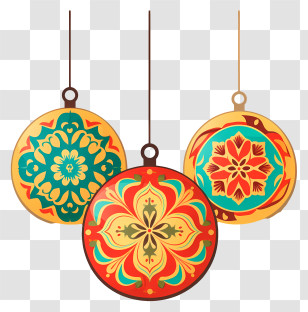 Decorative Ornament - Decorative Christmas Hanging Ornaments Transparent PNG