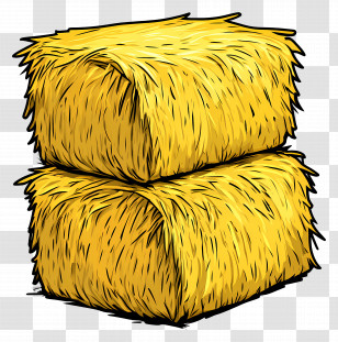 Stack Of Hay - Yellow Straw Hay Bales For Farming Transparent PNG