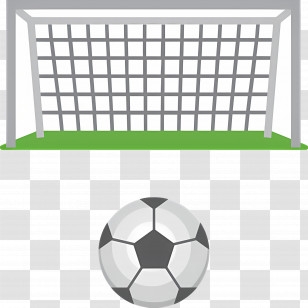 Football Net - Soccer Ball And Goalpost Illustration Transparent PNG