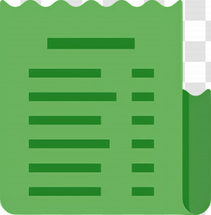 Receipt - Green Scroll Paper Illustration Transparent PNG