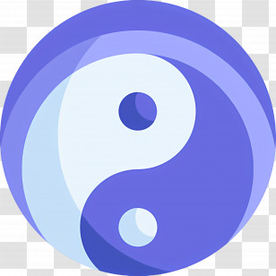 Yin Yang - Yin Yang Symbol In Purple Tone Transparent PNG
