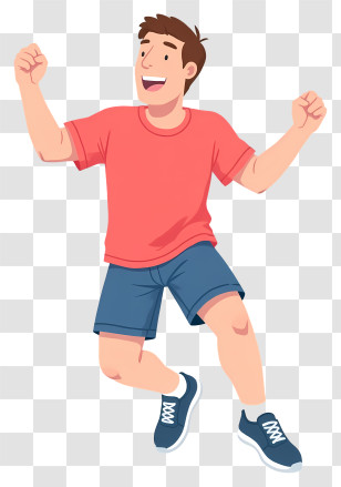 Man Feeling Happy - Happy Running Man Transparent PNG