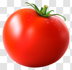Tomato - Realistic Illustration Of A Ripe Red Tomato Transparent PNG