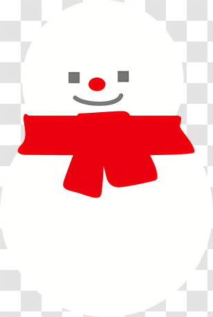 Cartoon Snowman - Snowman Illustration With Red Scarf Transparent PNG