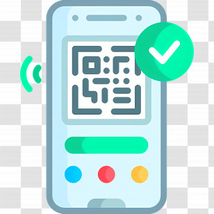Smartphone - QR Code On Smartphone For Verification Transparent PNG