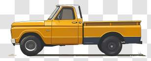 Pickup Truck - Yellow Pickup Truck Illustration Transparent PNG
