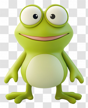 Keroppi - Cute Green Cartoon Frog Transparent PNG