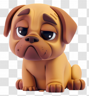 3d Dog - Cute Cartoon Dog Illustration Transparent PNG