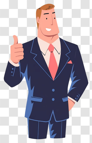 Businessman Giving Thumbs Up - Businessman Giving Thumbs Up Transparent PNG