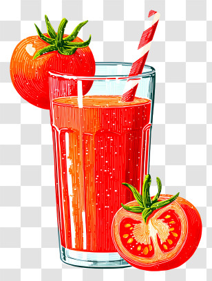 Fresh Tomato Juice - Refreshing Tomato Juice Transparent PNG