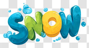 Snow Logo - Snow 3D Word Art Transparent PNG