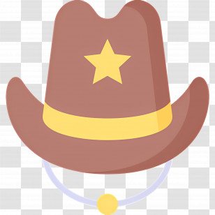 Cowboy Hat - Cowboy Hat With Star Transparent PNG