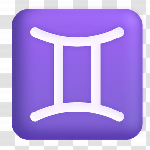 Gemini Emoji - Gemini Zodiac Symbol Transparent PNG