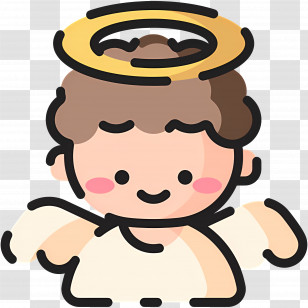 Christmas Angel - Cute Angel With Halo Transparent PNG