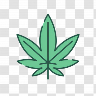 Cannabis Leaf - Green Cannabis Leaf Drawing Transparent PNG