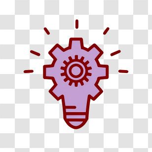 Light Bulb - Innovative Bulb With Gear Illustration Transparent PNG