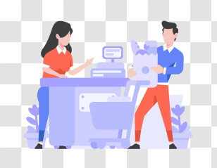 Grocery Store - Checkout Counter Interaction Transparent PNG