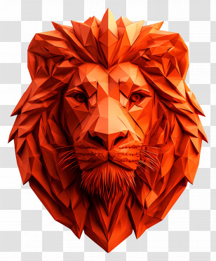 Lion Symbol - Geometric Lion Art Transparent PNG