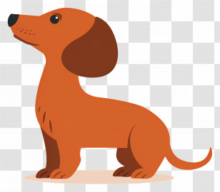 Animated Dog - Cute Cartoon Dachshund Illustration Transparent PNG