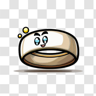 Cartoon Wedding Ring
 - Smiling Cartoon Ring Character Transparent PNG