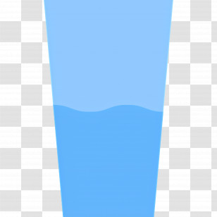 Water Glass - Simple Glass Of Blue Water Illustration Transparent PNG