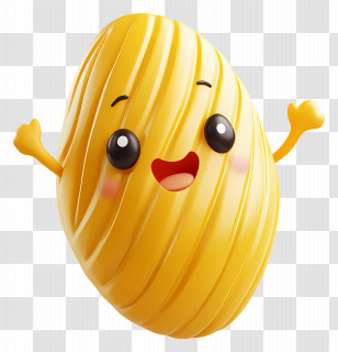 Cartoon Potato Chip - Happy Pasta Cartoon Character Transparent PNG