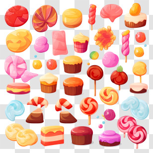 National Candy Day - Assorted Candies And Sweets Transparent PNG
