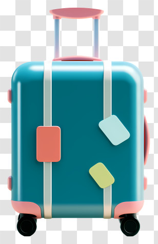 Blue Suitcase - Colorful Rolling Suitcase For Travel Transparent PNG