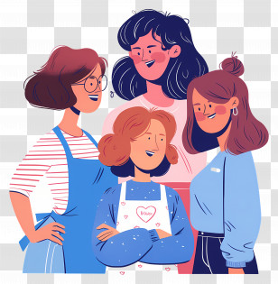 Women Day - Illustration Of A Group Of Women Transparent PNG