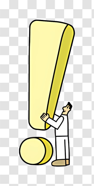Icon - Man Holding A Large Exclamation Mark Transparent PNG