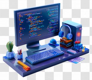 Programming Workflow - Modern Computer Setup For Coding Transparent PNG