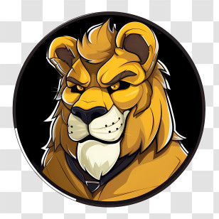 Golden Freddy - Lion Illustration In Cartoon Style Transparent PNG