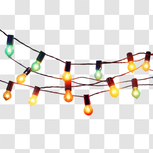 String Lights - Vibrant String Lights For Decorations Transparent PNG