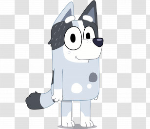 Bluey - Blue And Gray Cartoon Dog Transparent PNG