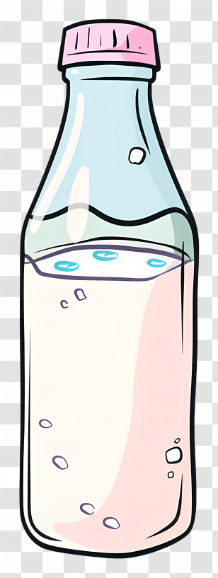 Bottle - Milk In A Glass Bottle Illustration Transparent PNG