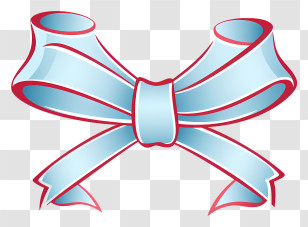 Ribbon - Blue Ribbon Bow For Decoration Transparent PNG