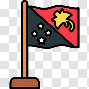 Papua New Guinea Flag - Papua New Guinea National Flag Transparent PNG