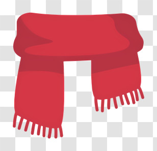 Red Scarf - Red Scarf For Winter Wear Transparent PNG