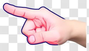 Pointing Finger - Realistic Pointing Hand Pointer Transparent PNG