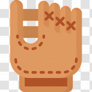 Baseball Glove - Flat Design Baseball Glove Transparent PNG