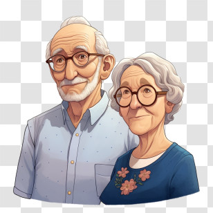 International Day Of Older Persons - Illustration Of Content Elderly Couple Transparent PNG