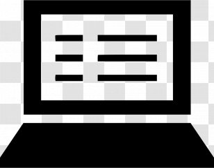 Blog - Black And White - Laptop Transparent PNG
