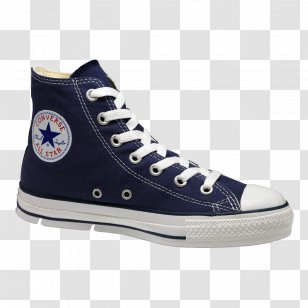 navy blue high top converse