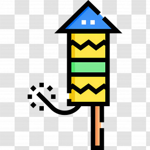 Fireworks Rocket - Colorful Firework Rocket For New Year Transparent PNG