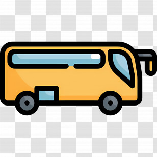 School Bus - Yellow Bus Icon Illustration Transparent PNG