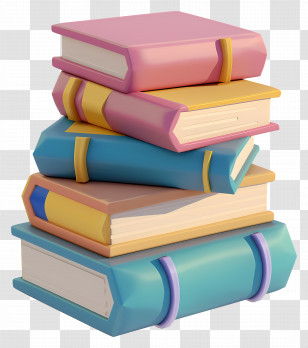 Bundle Of Books - Stack Of Colorful Books For Education Transparent PNG